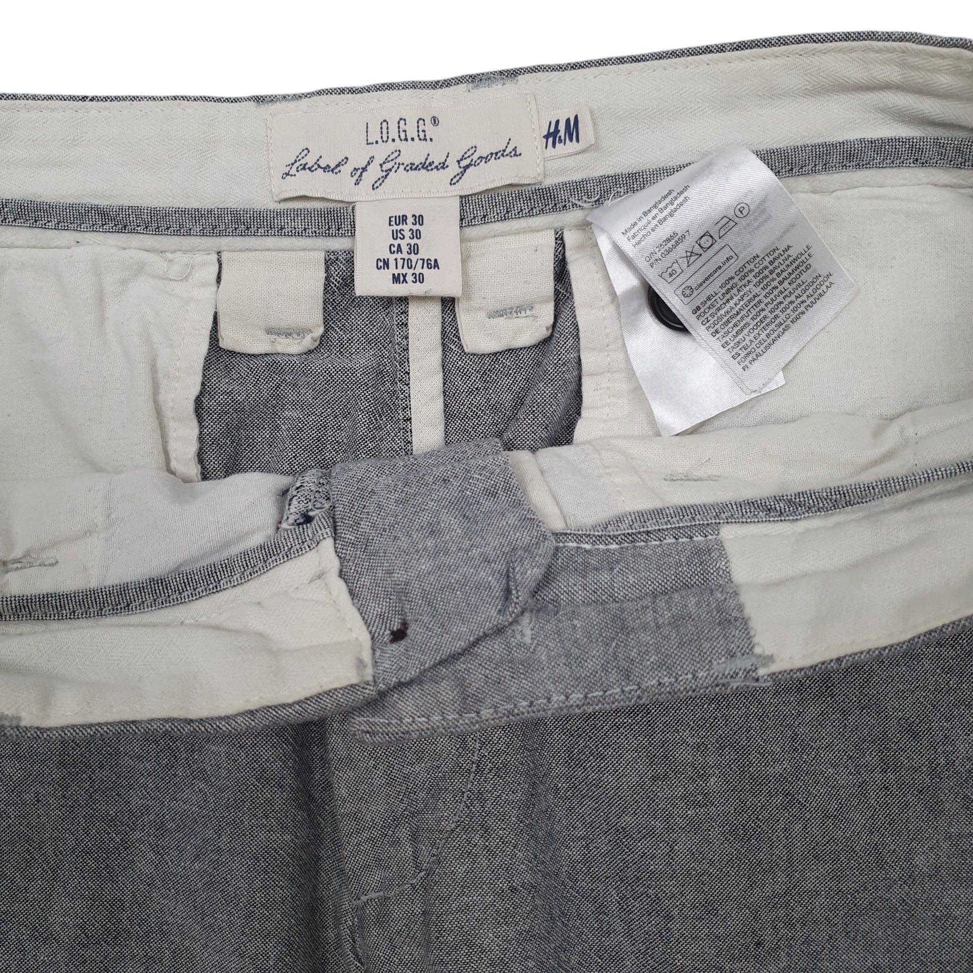Mens Grey H&M  Chino Shorts