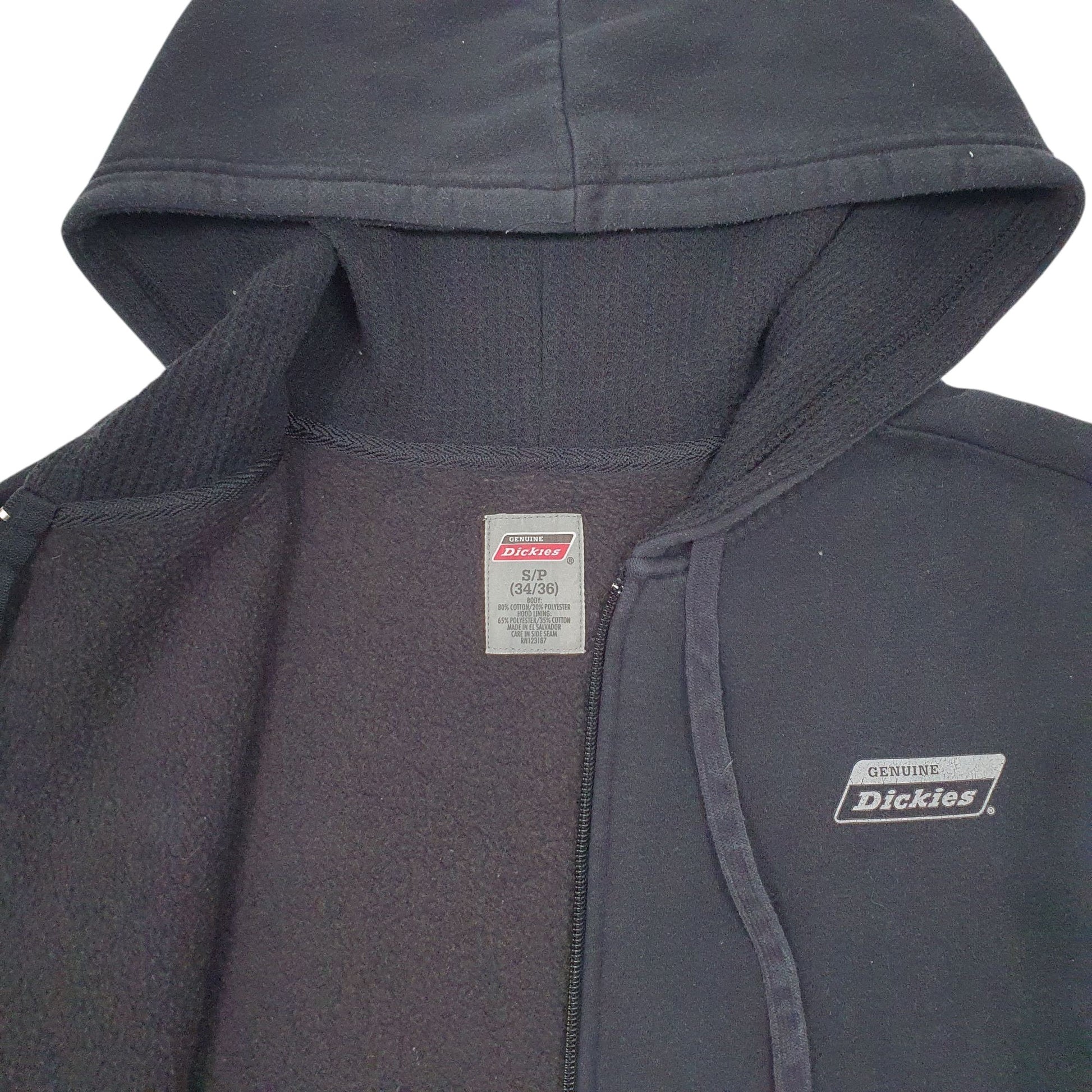 Mens Black Dickies  Full Zip Jumper