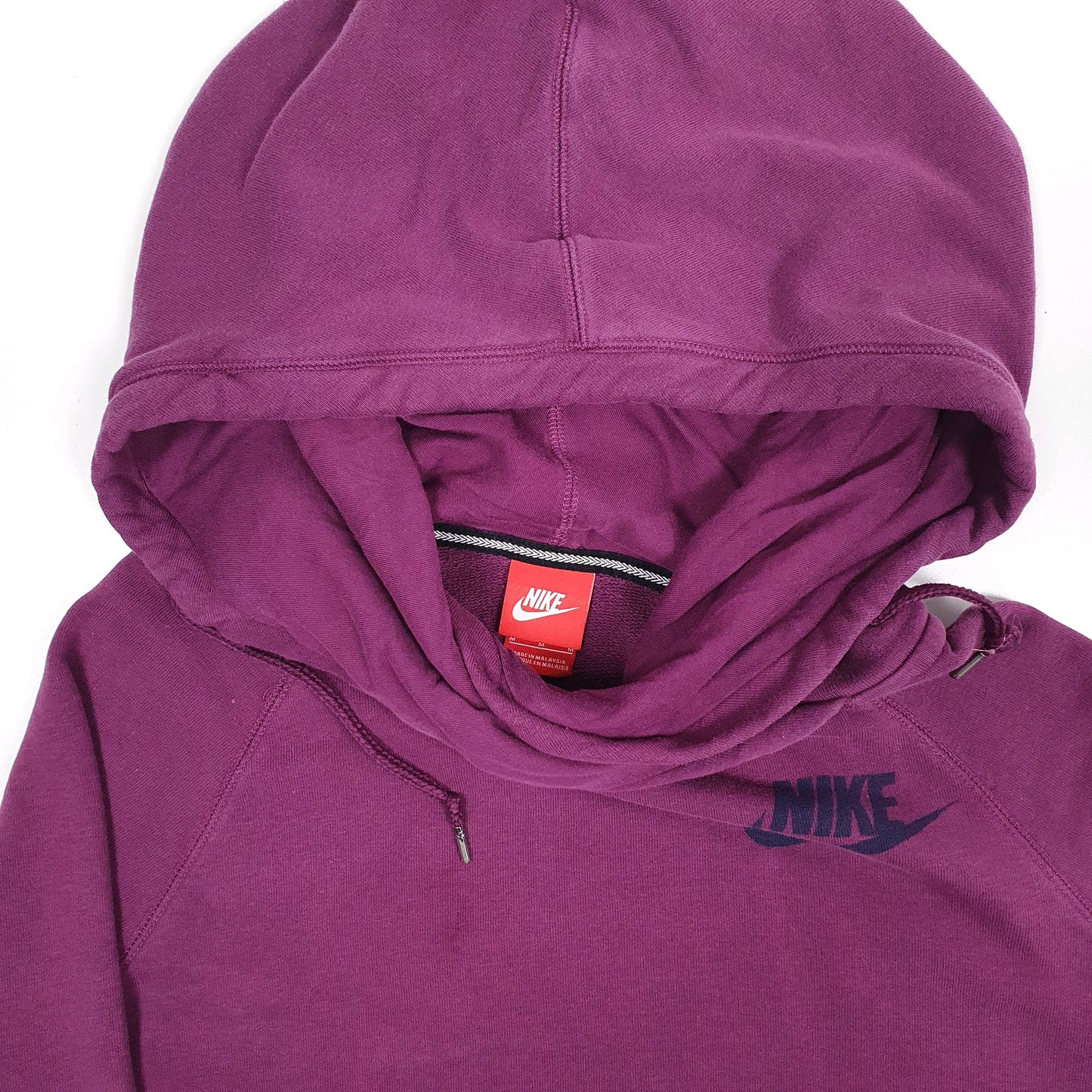 Womens Purple Nike Shoal Neck Hoodie Jumper