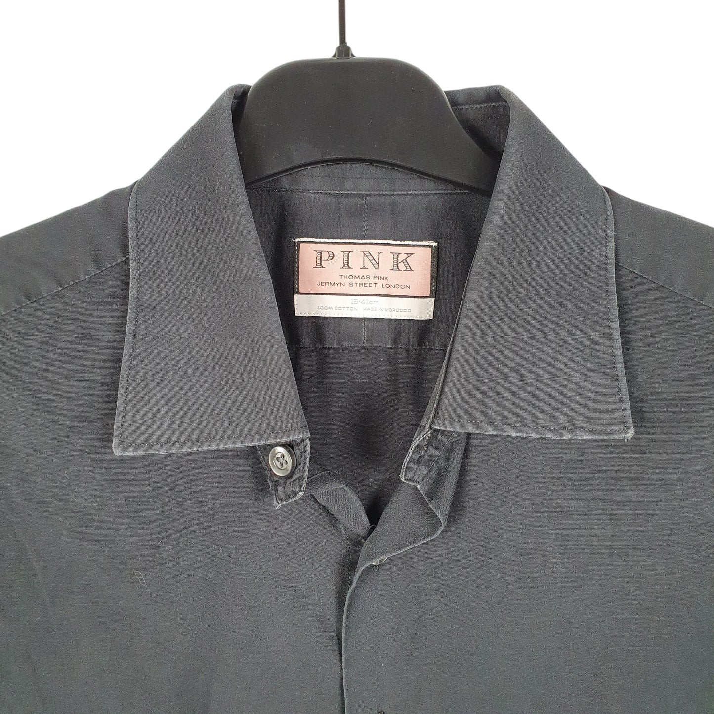 Mens Black Pink Jermyn Street London Long Sleeve Shirt