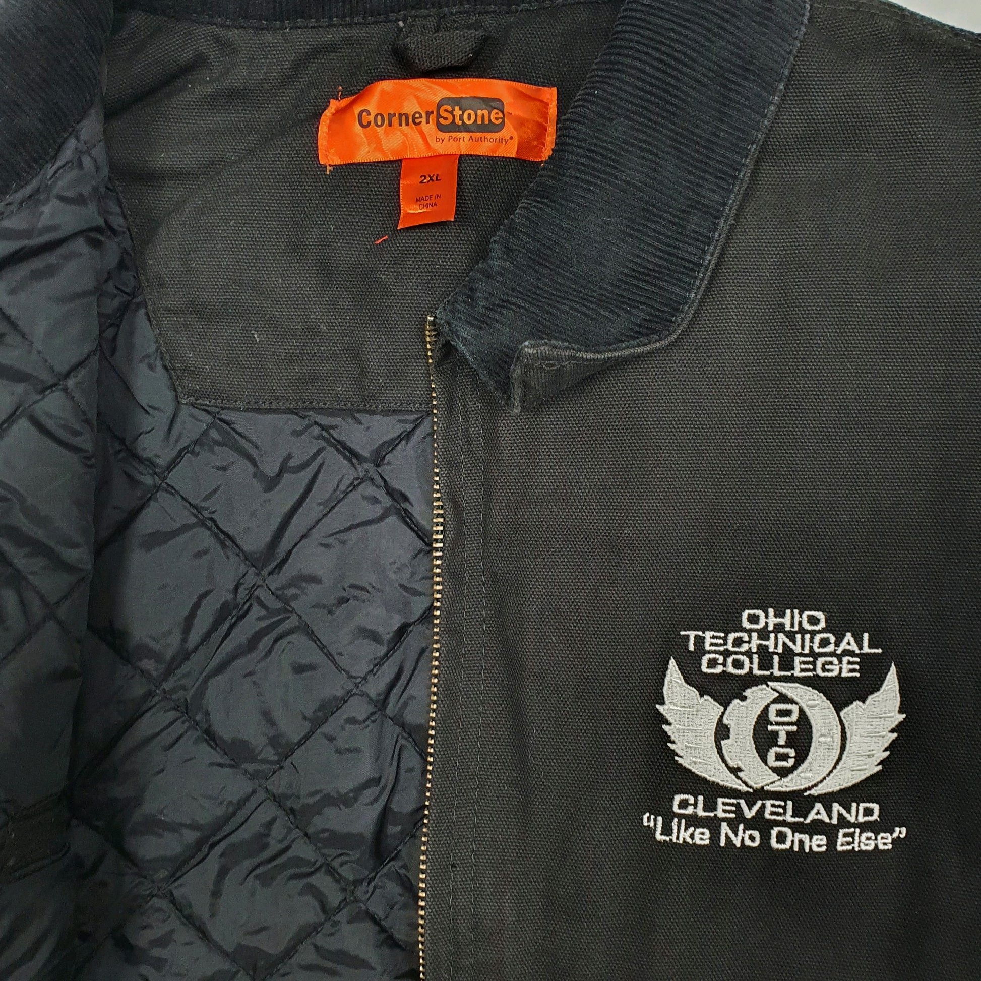 Mens Black Cornerstone Ohio College Detroit Bomber  Coat