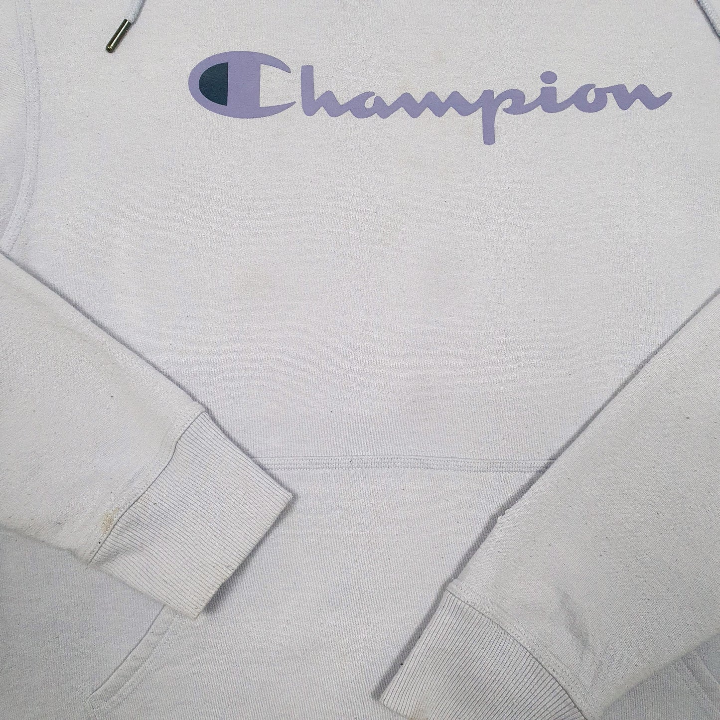 Mens Lilac Champion Script Hoodie Jumper