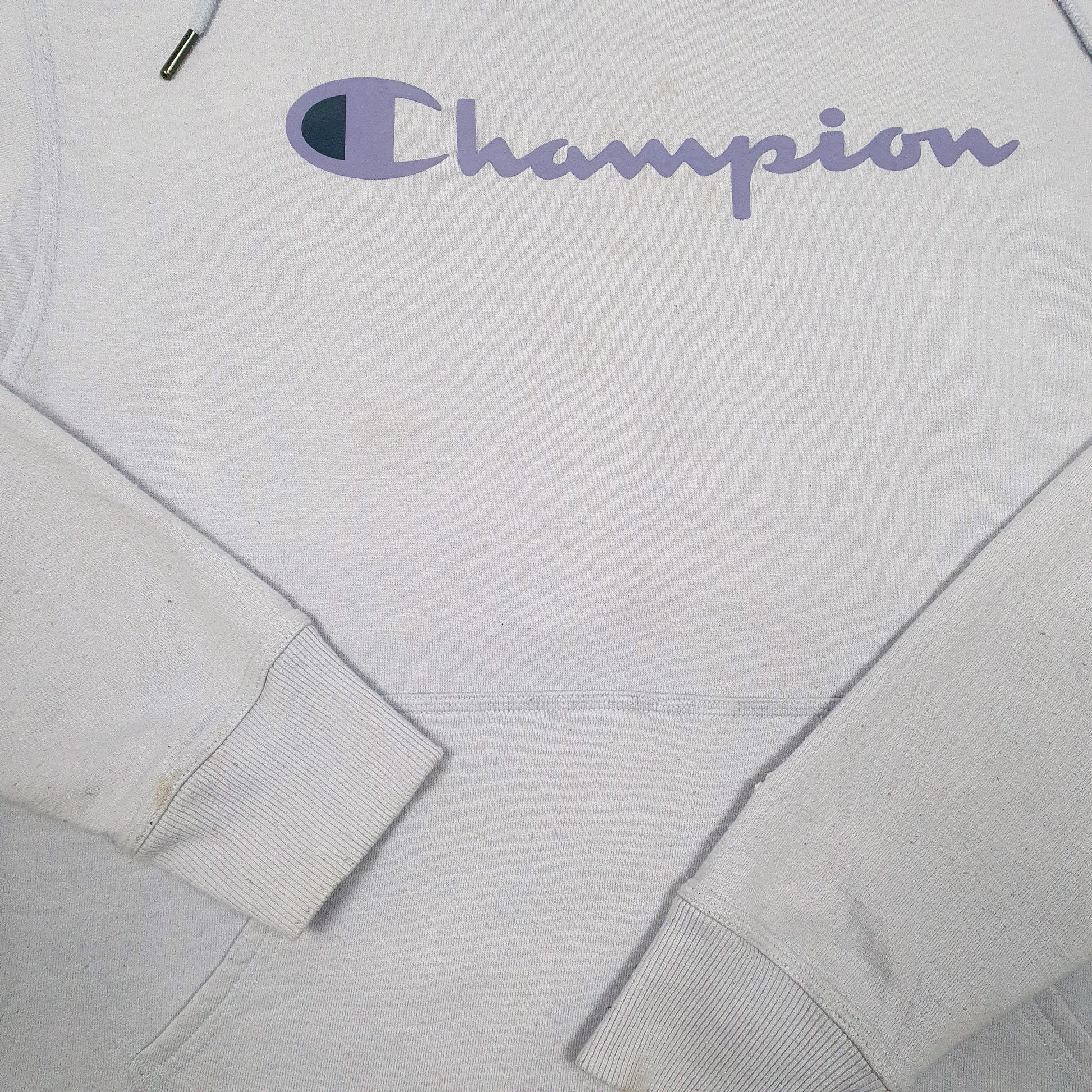 Mens Lilac Champion Script Hoodie Jumper