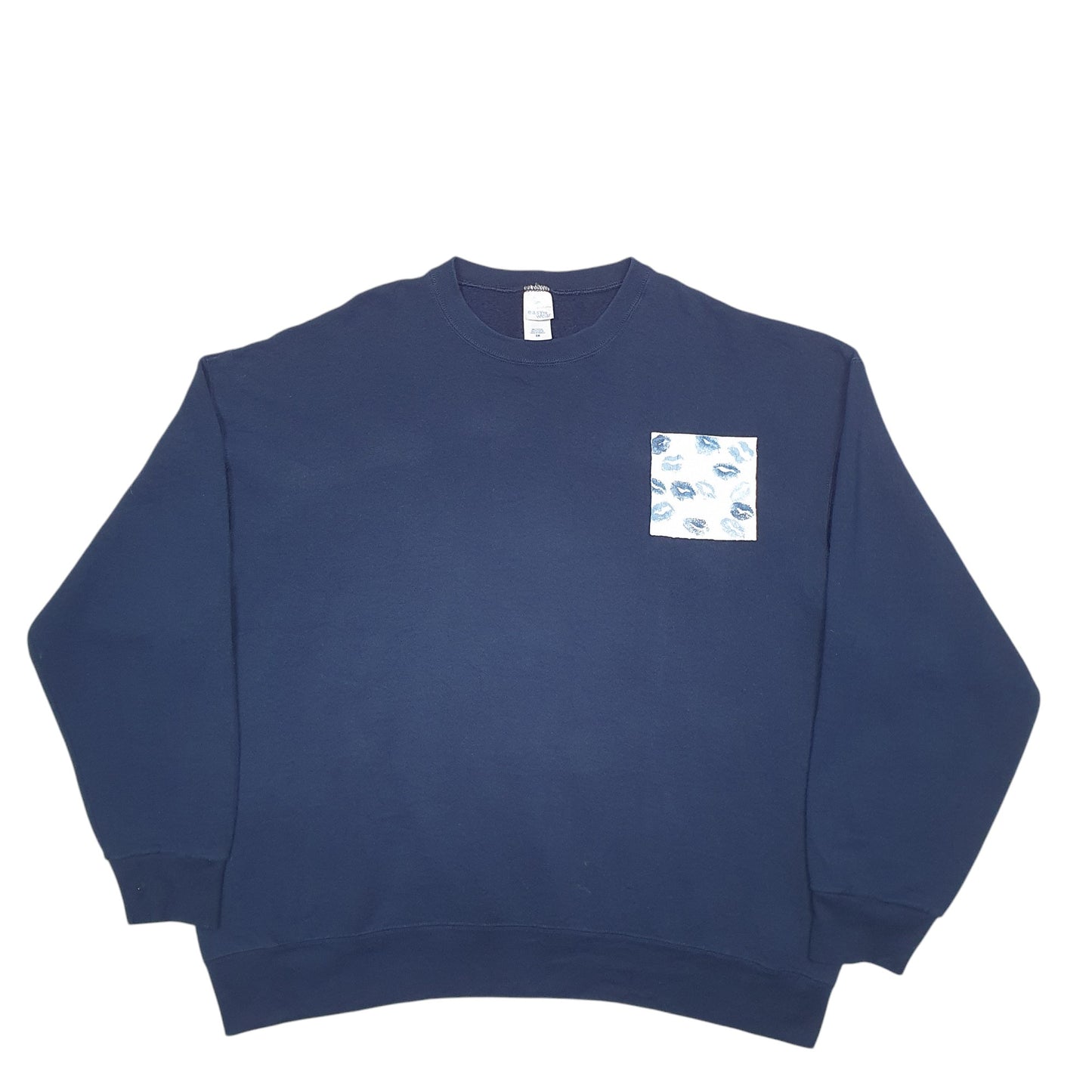 Mens Navy Fruit Of The Loom  Crewneck Jumper