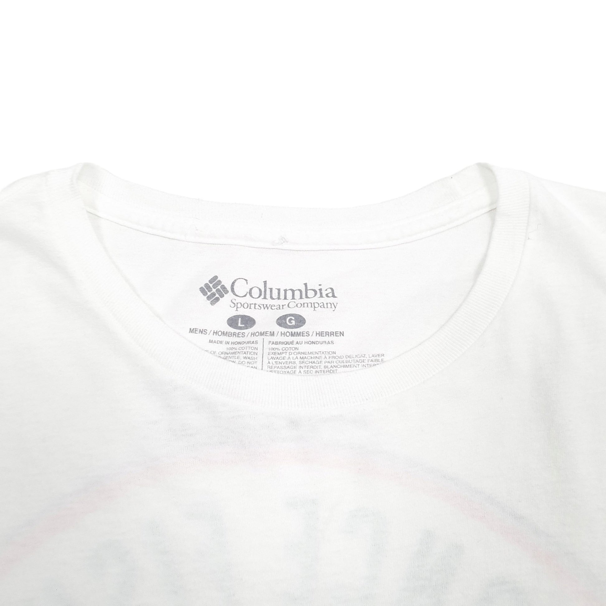 Mens White Columbia Sportswear PFG Fishing Short Sleeve T Shirt