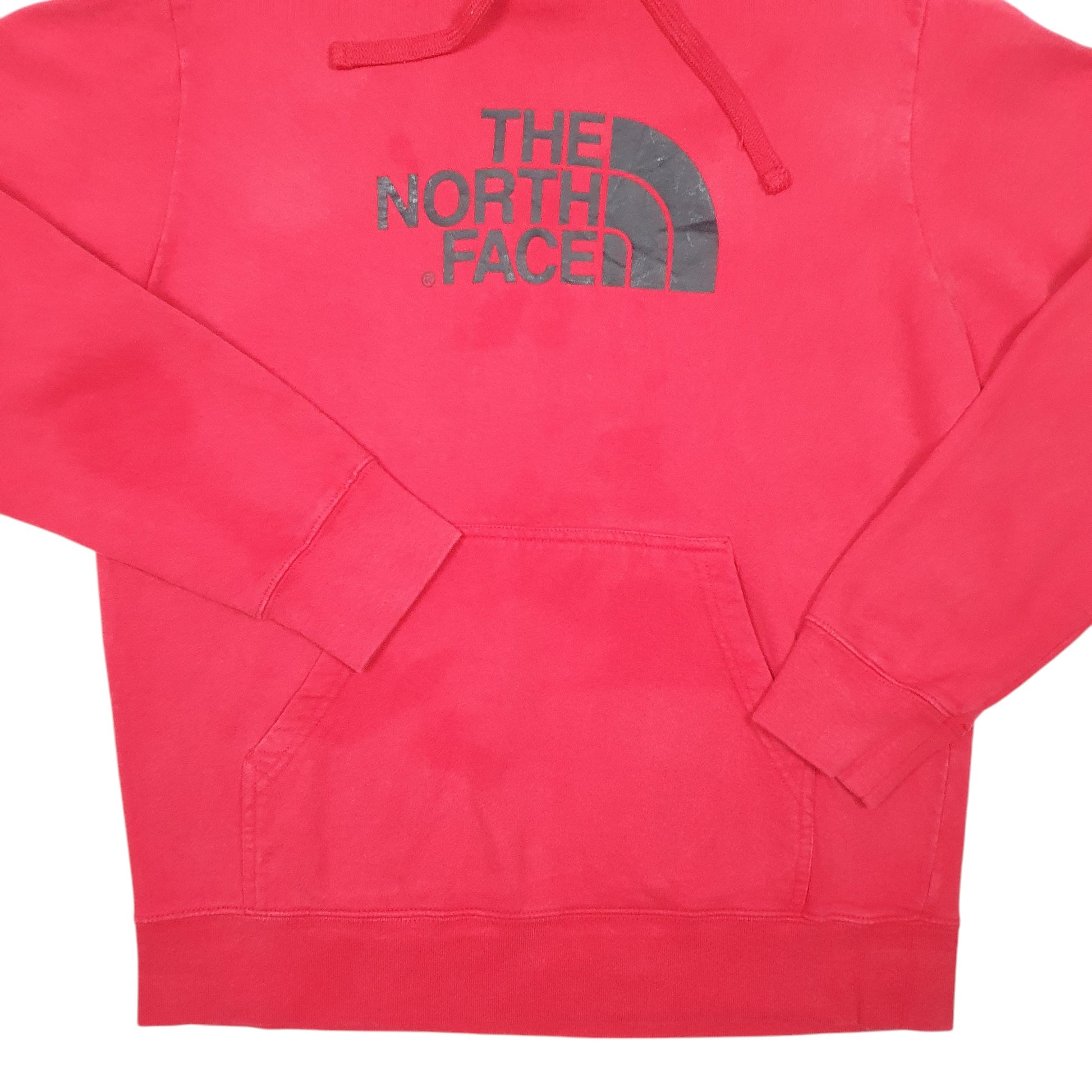 Mens Red The North Face Spellout Hoodie Jumper