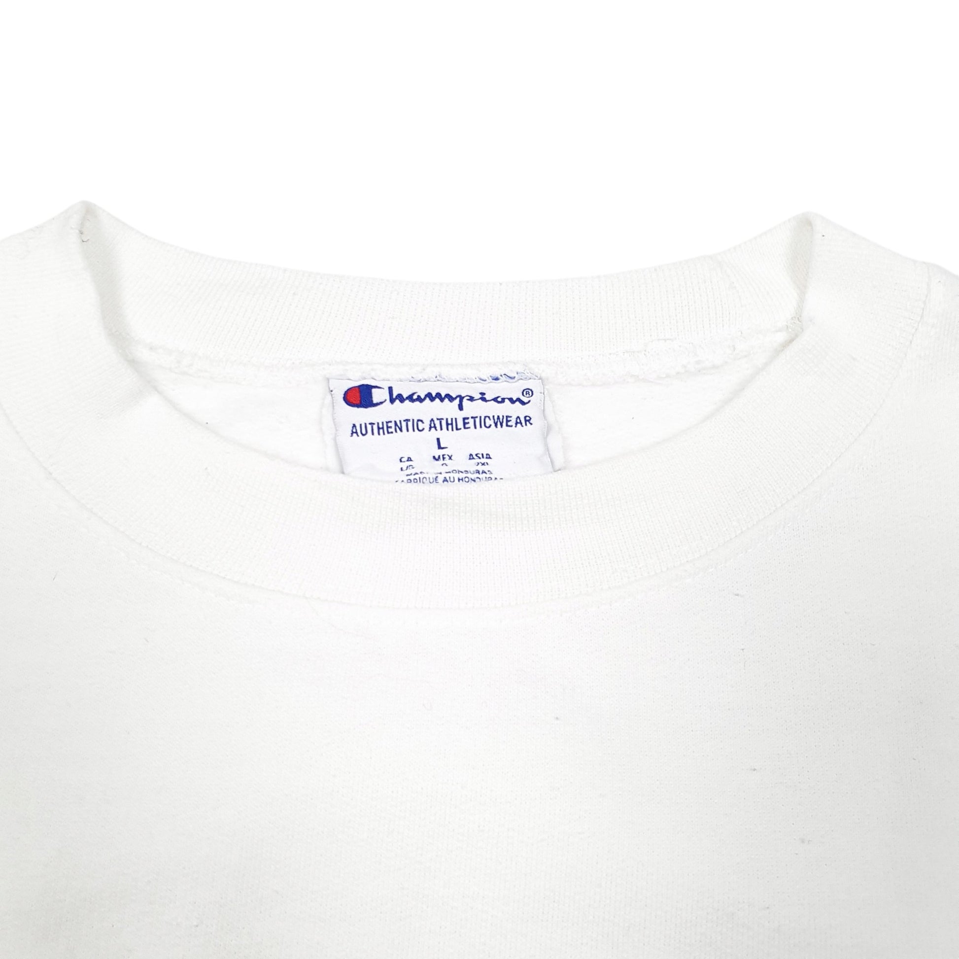 Mens White Champion Ohio State College USA Spellout Crewneck Jumper