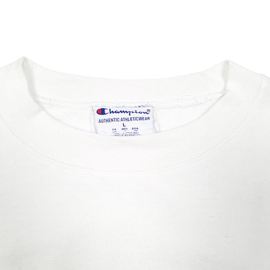 Mens White Champion Ohio State College USA Spellout Crewneck Jumper