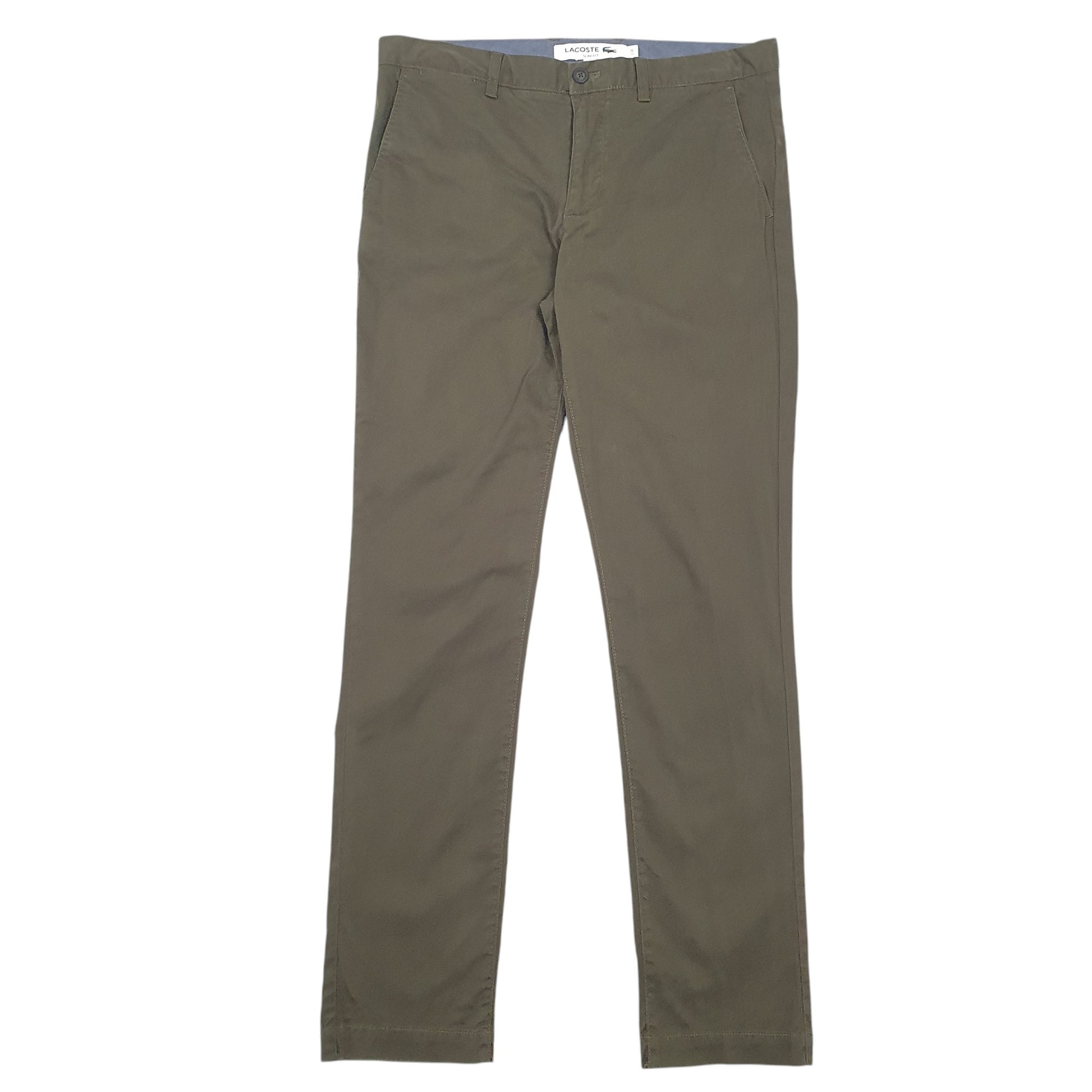 Mens Green Lacoste  Chino Trousers