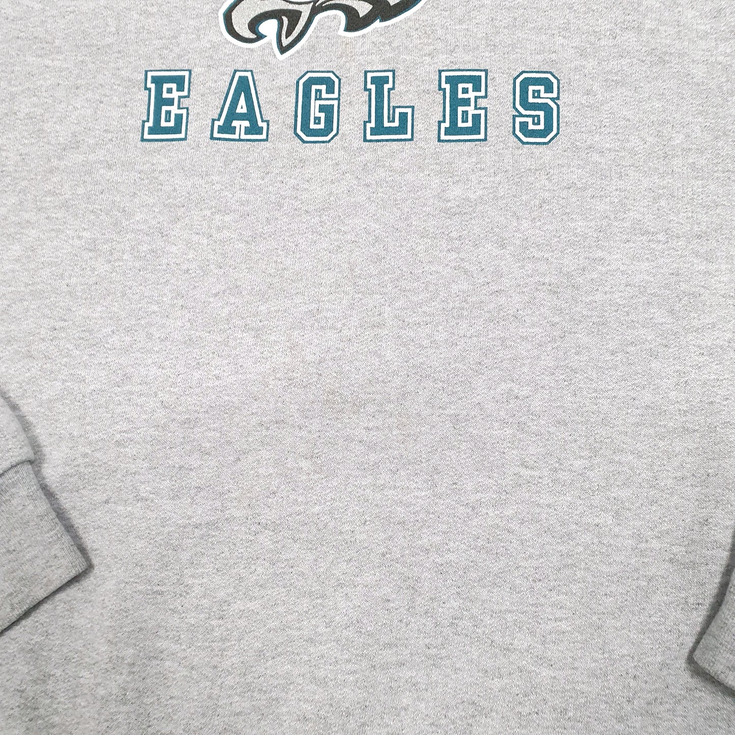 Mens Grey NFL Philadelphia Eagles American Football USA Spellout Hoodie Jumper