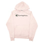 Mens Pink Champion Script Hoodie Jumper