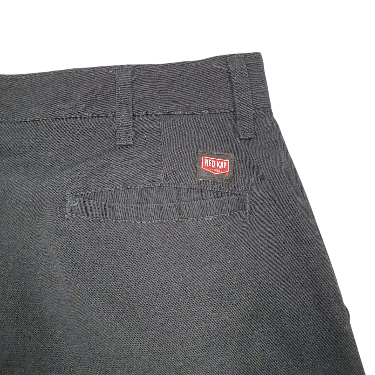 Mens Black Red Kap Workwear USA Chino Shorts