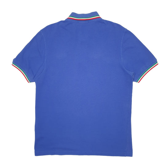 Mens Blue Fred Perry Italia Short Sleeve Polo Shirt