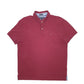 Mens Burgundy Tommy Hilfiger  Short Sleeve Polo Shirt