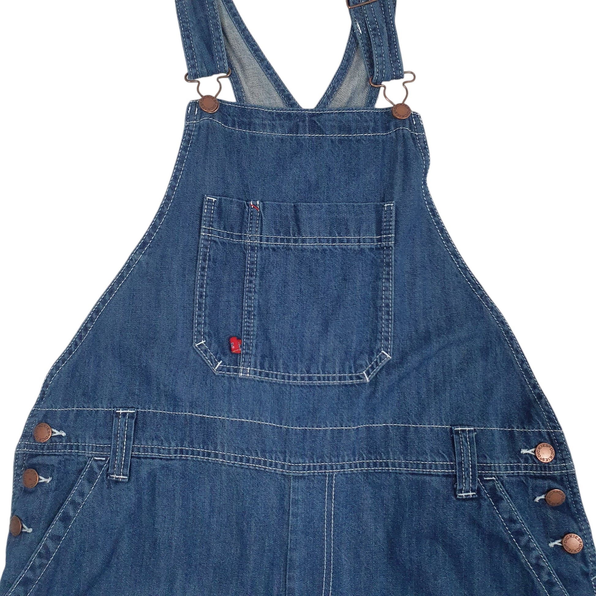 Womens Blue Dickies Denim Overalls Bib Dungaree Trousers