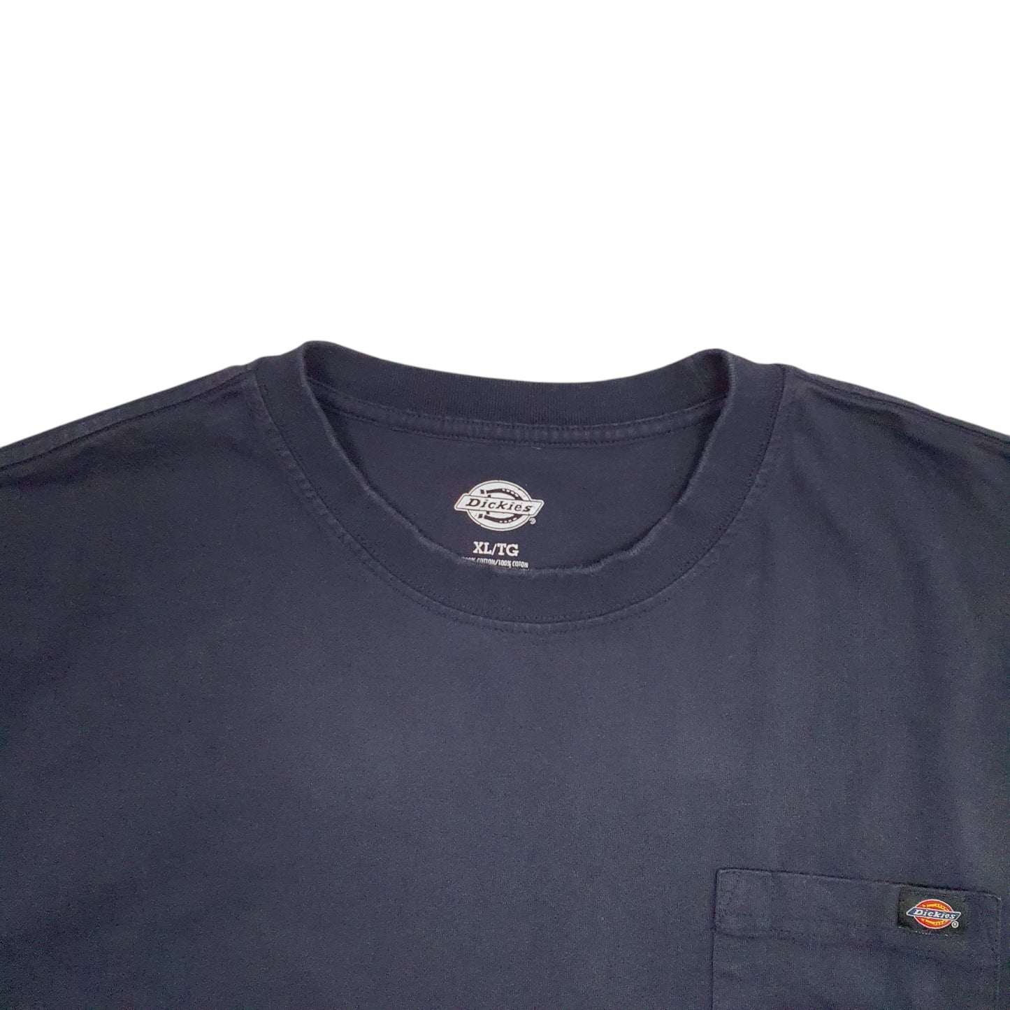 Mens Navy Dickies Pocket Short Sleeve T Shirt