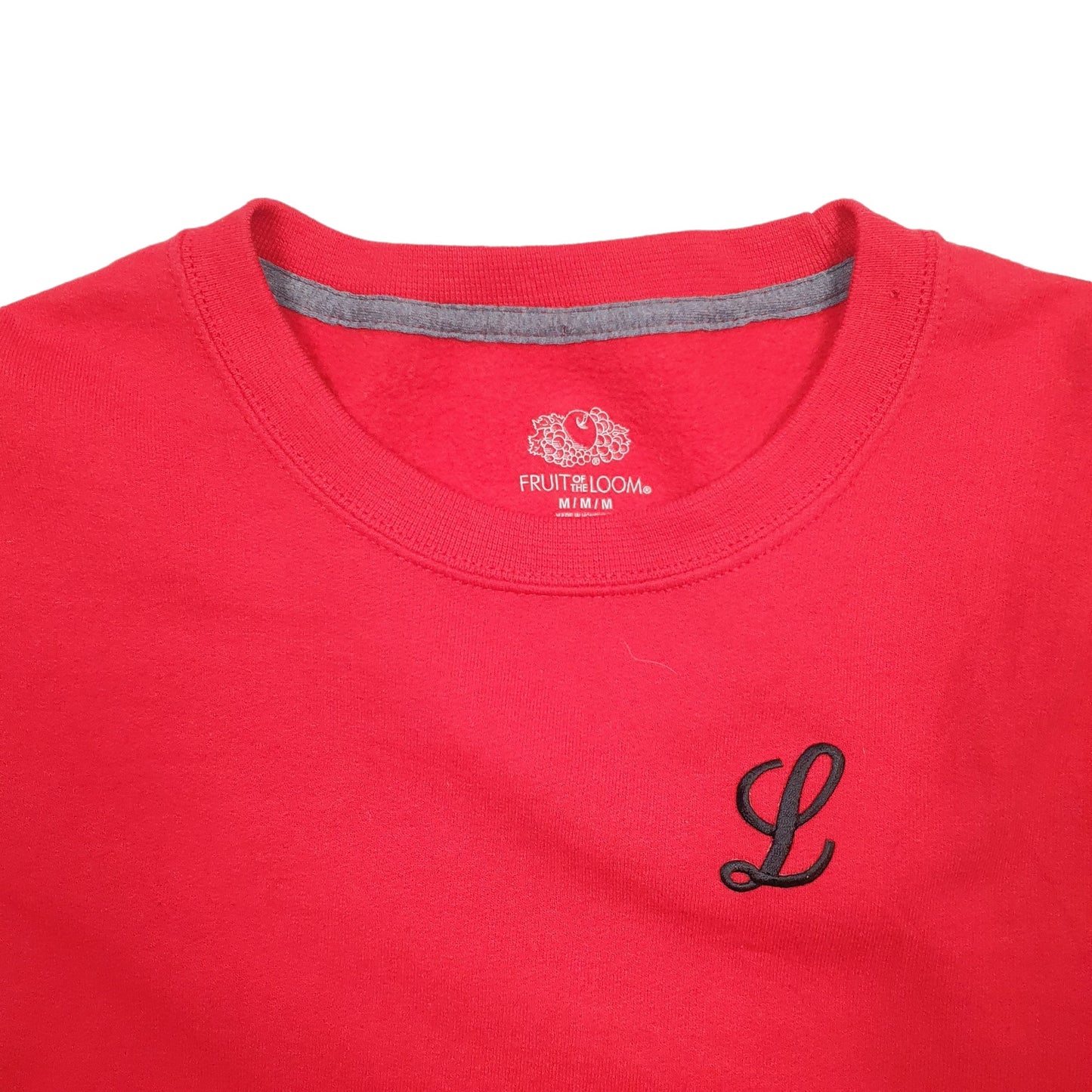 Mens Red Fruit Of The Loom Devil Crewneck Jumper