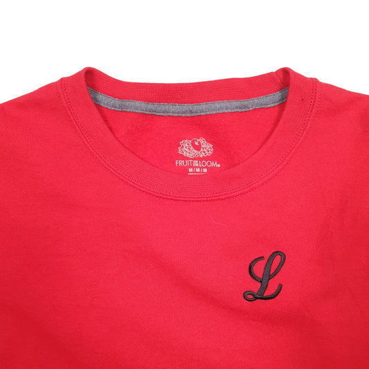 Mens Red Fruit Of The Loom Devil Crewneck Jumper