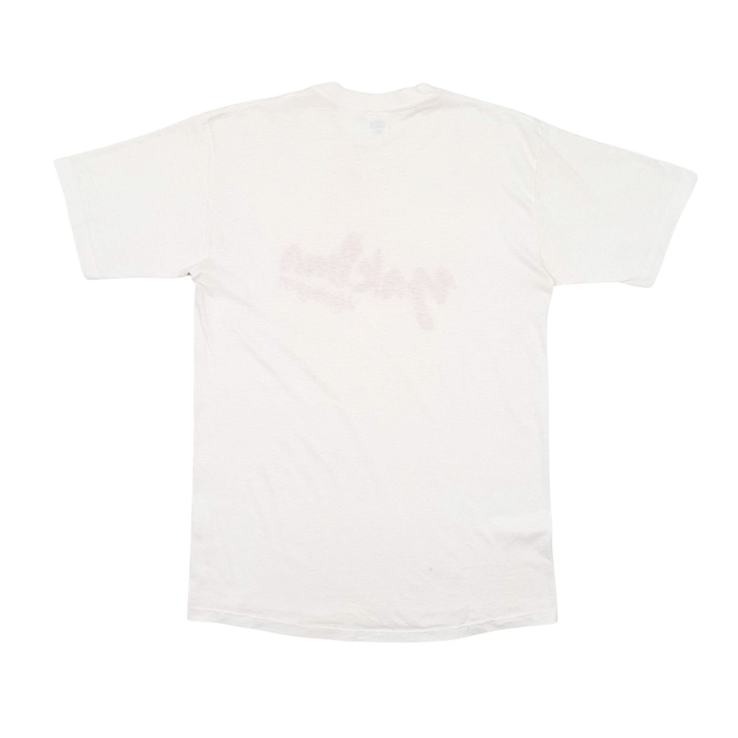 Mens White Jerzees Single Stitch Vintage 90s Short Sleeve T Shirt