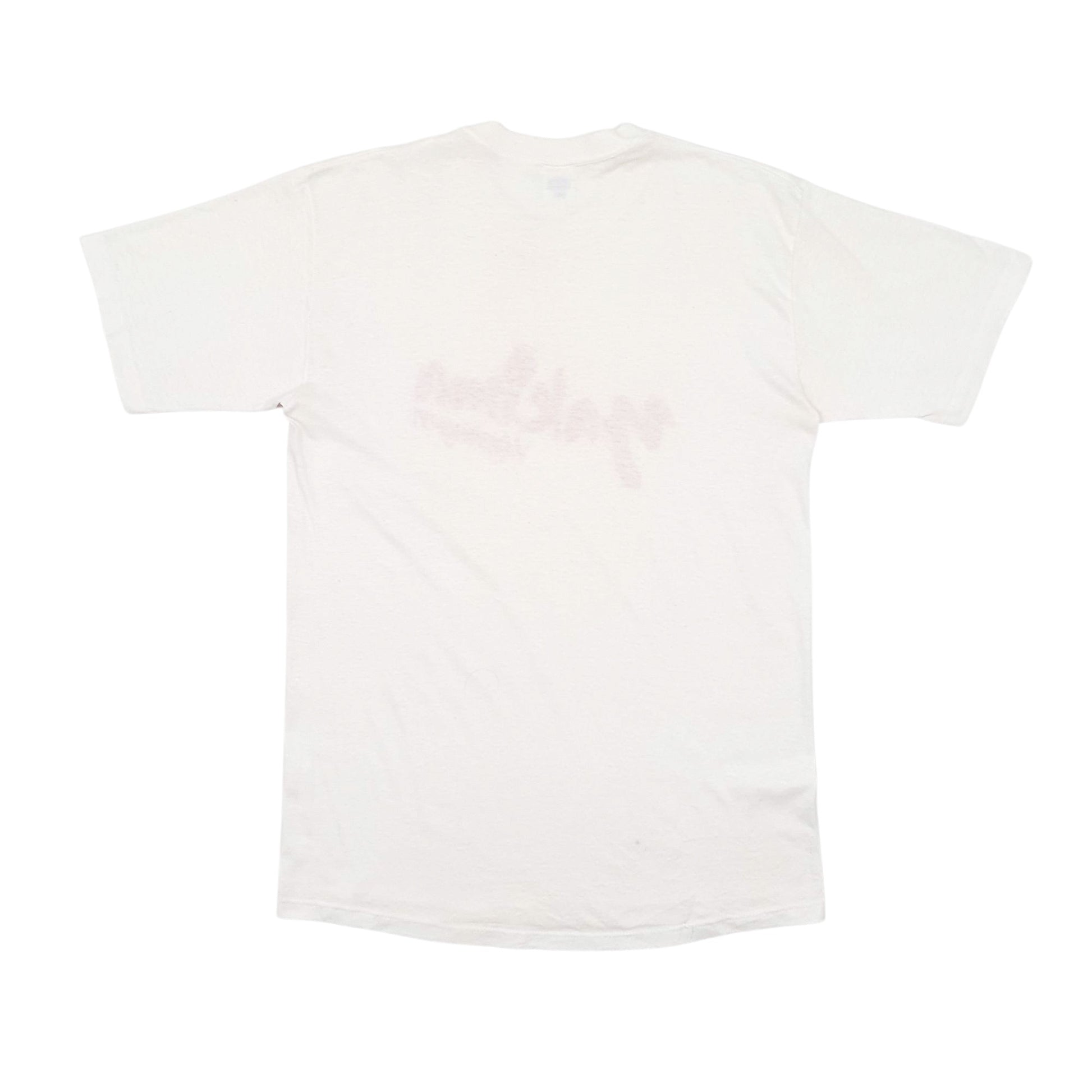 Mens White Jerzees Single Stitch Vintage 90s Short Sleeve T Shirt