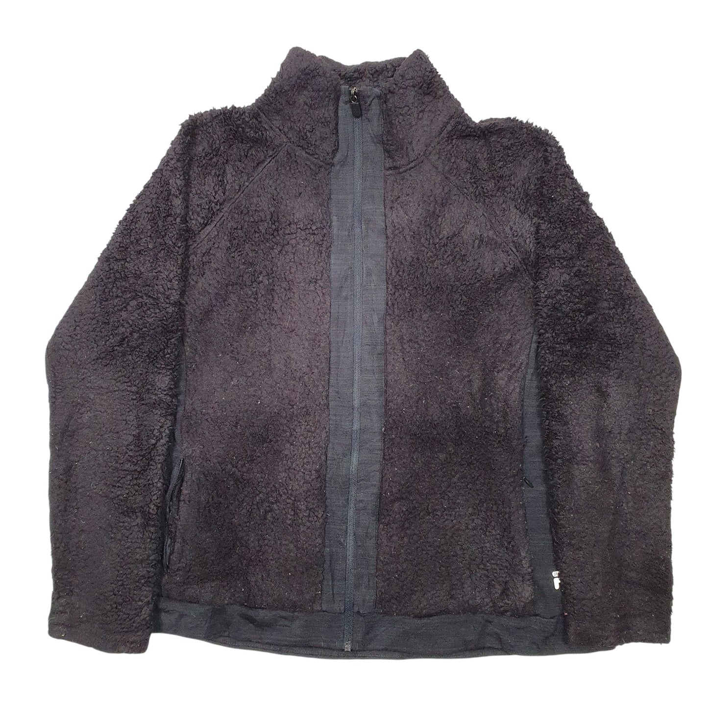 Womens Black Fila  Full Zip Jumper