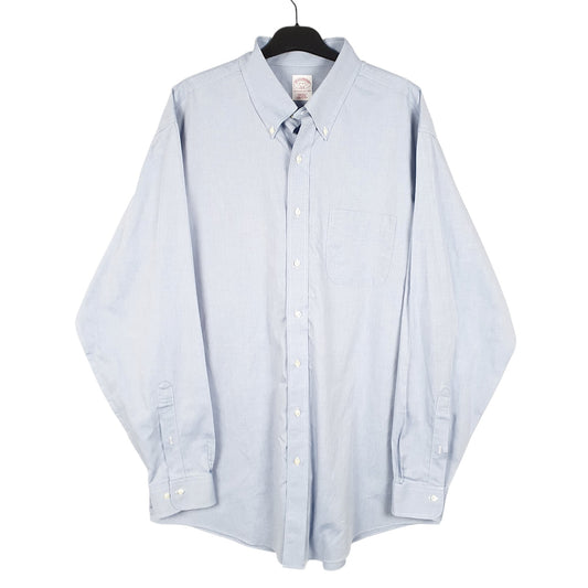 Mens Blue Brooks Brothers 346 Long Sleeve Shirt