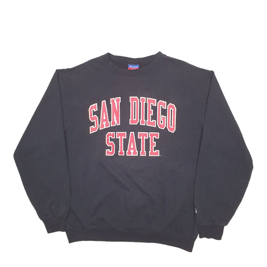 Mens Black Champion San Diego USA College Crewneck Jumper