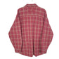 Mens Burgundy Woolrich Overshirt Shacket Flannel Long Sleeve Shirt