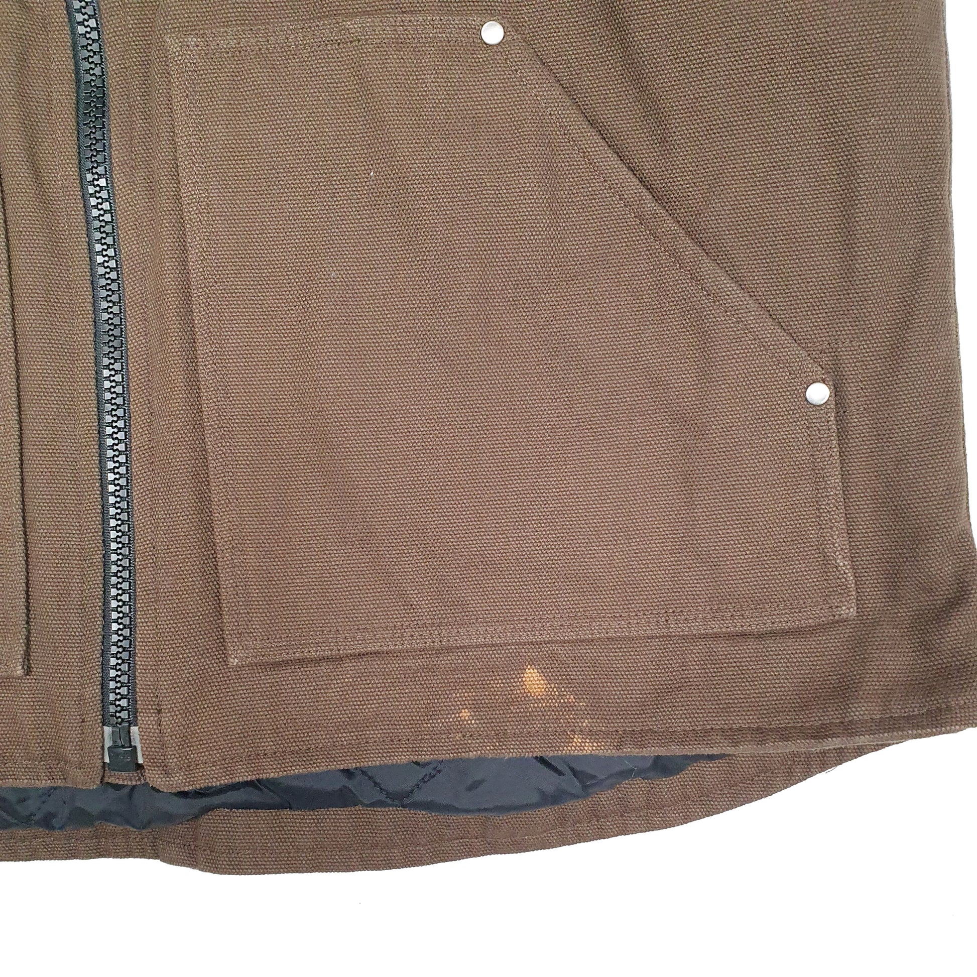 Mens Brown Duluth Trading Co Chore Vest Gilet  Coat