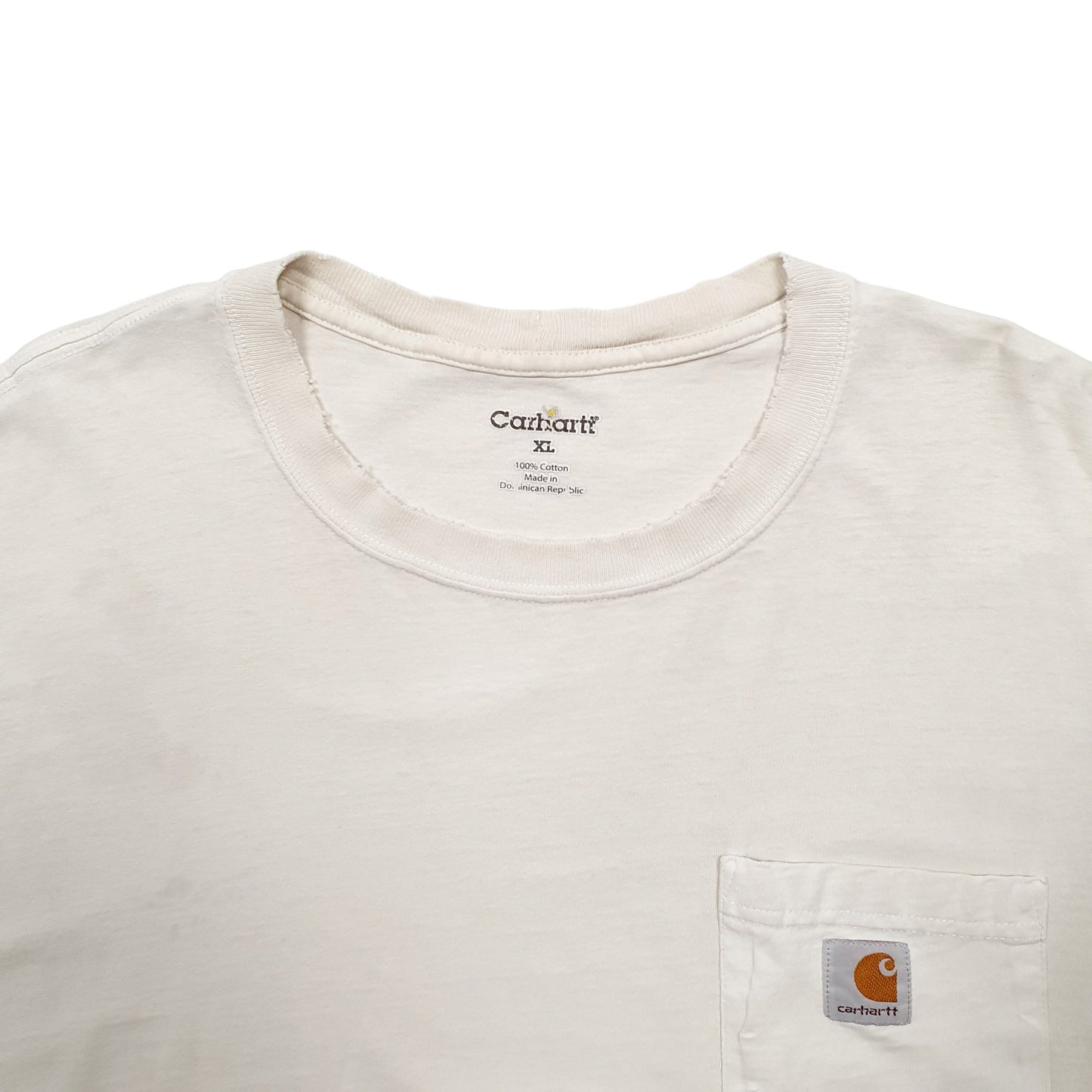 Mens Cream Carhartt  Short Sleeve T Shirt