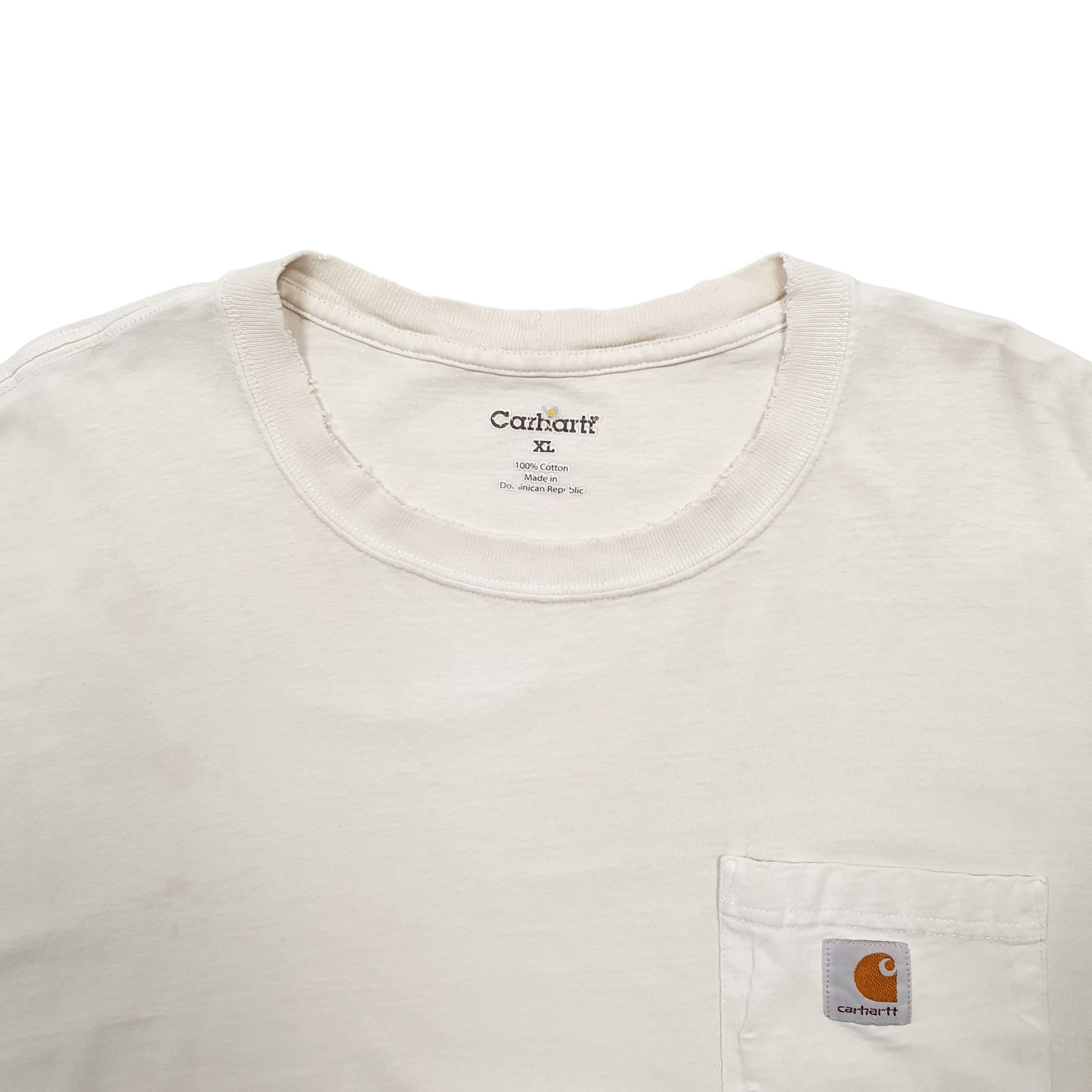 Mens Cream Carhartt  Short Sleeve T Shirt