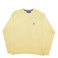 Mens Yellow Tommy Hilfiger Knit Crest 2000's Vintage Crewneck Jumper