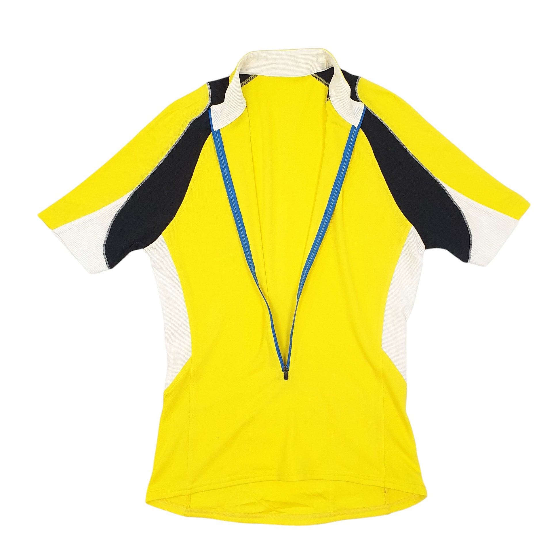 Womens Yellow Cannondale Cycling Jersey Short Sleeve T Shirt