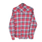 Womens Red Levis Western Flannel Cowboy Pearl Snap Long Sleeve Shirt