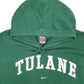 Mens Green Nike Vintage 00s Team Centre Swoosh USA College Tulane Hoodie Jumper