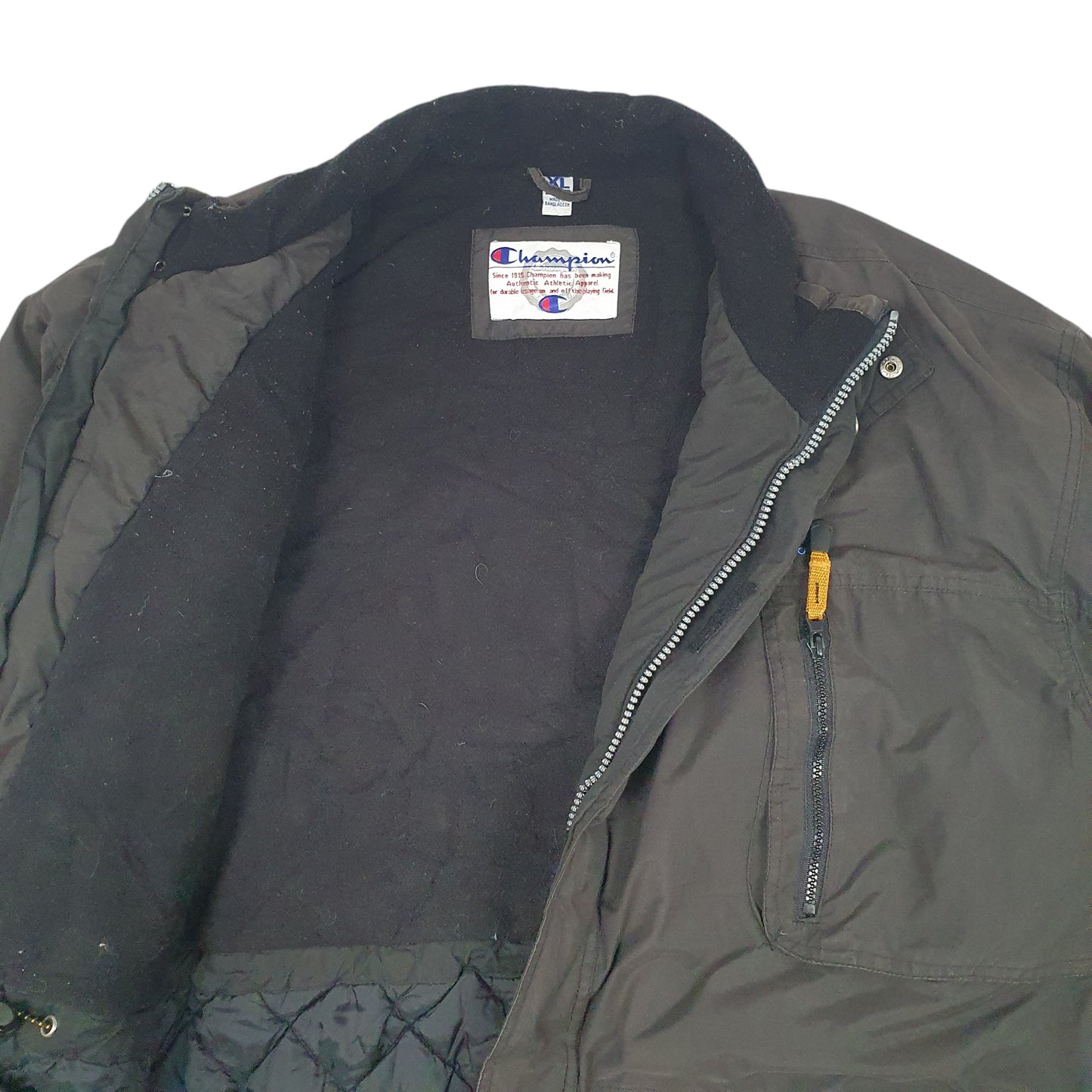 Mens Black Champion Vintage 90s  Coat