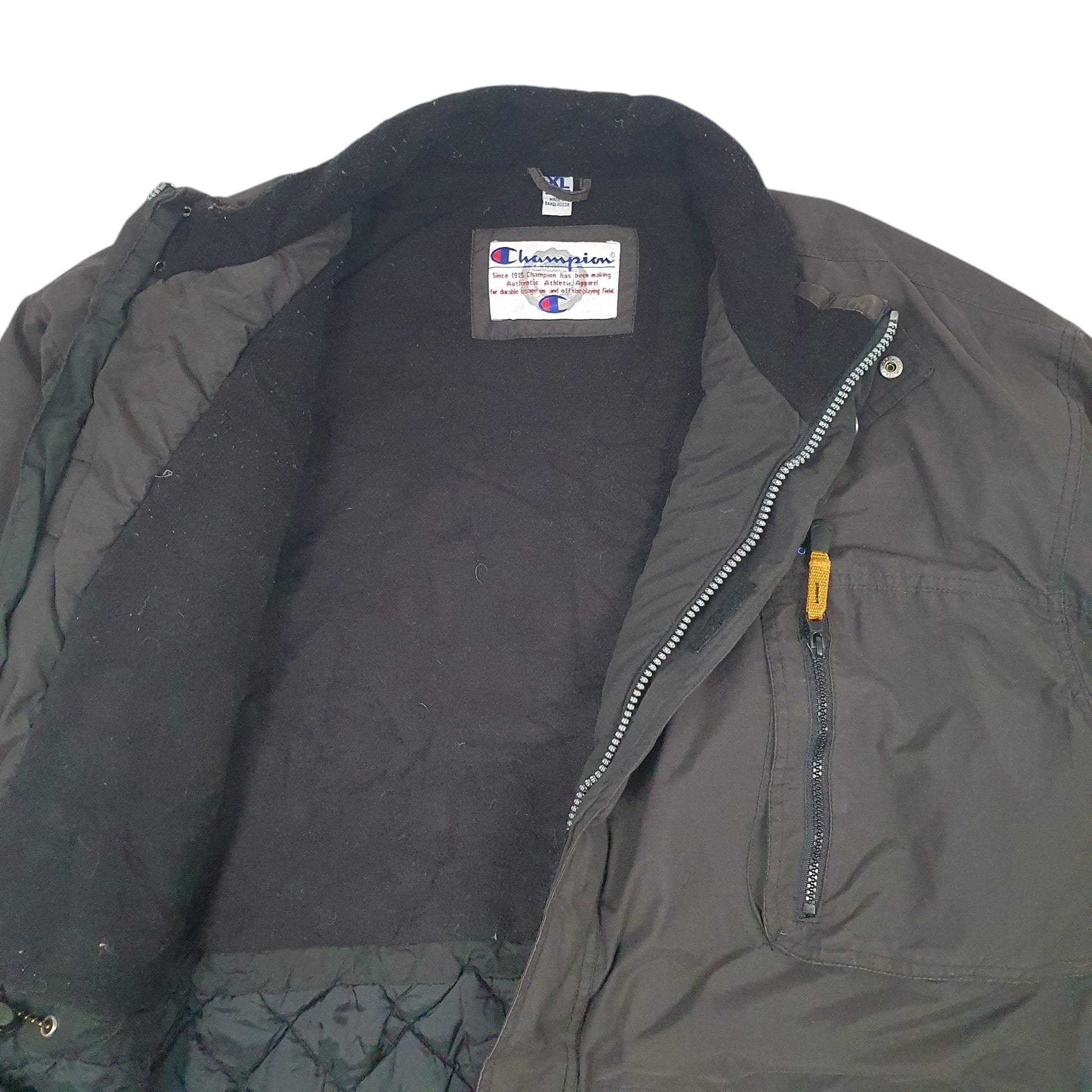 Mens Black Champion Vintage 90s  Coat