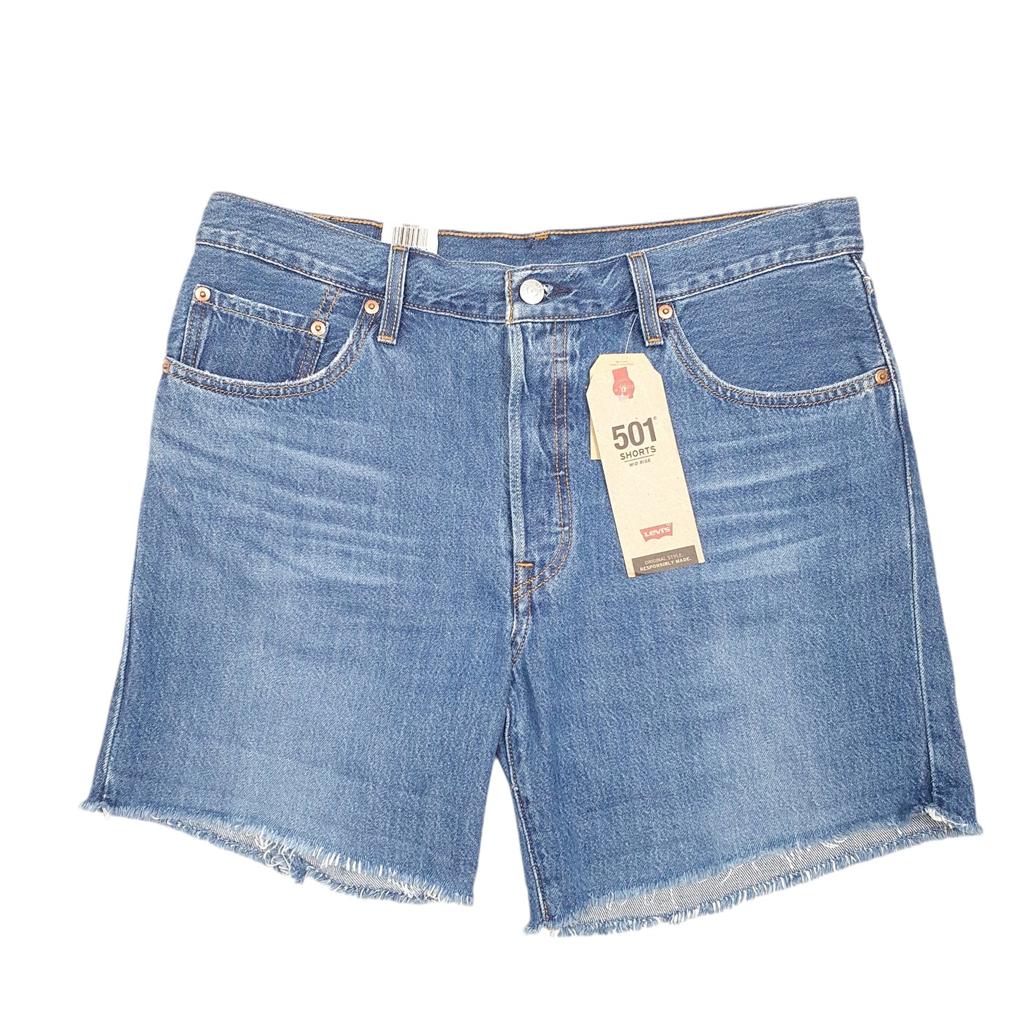 Womens Blue Levis 501 Jorts Mid Rise BNWT Denim Shorts