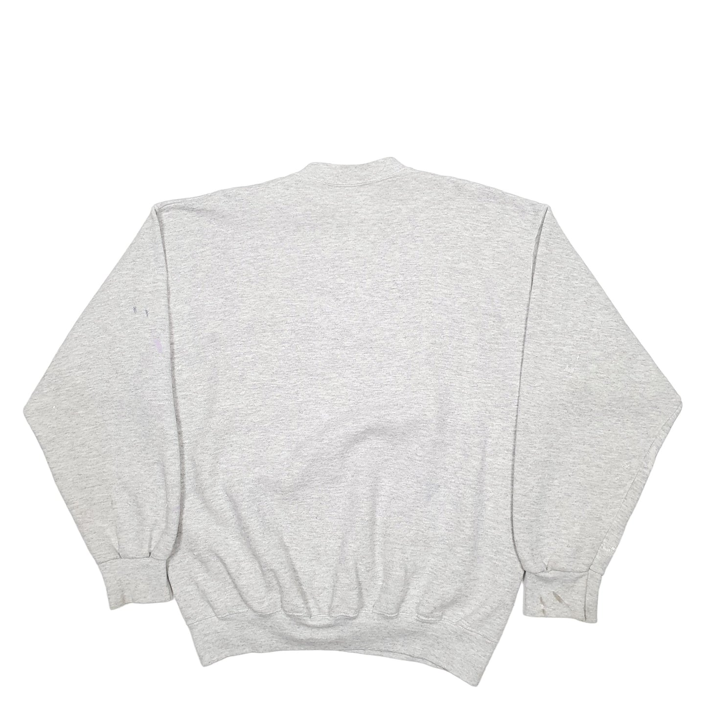 Mens Grey Tultex Redskins Spellout Made In USA Crewneck Jumper