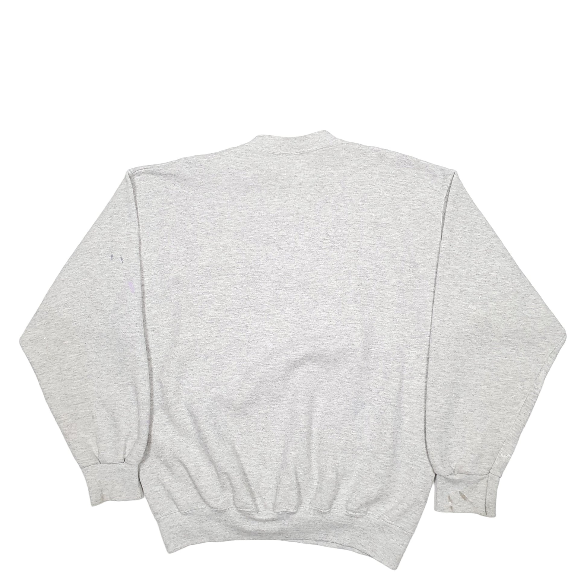 Mens Grey Tultex Redskins Spellout Made In USA Crewneck Jumper