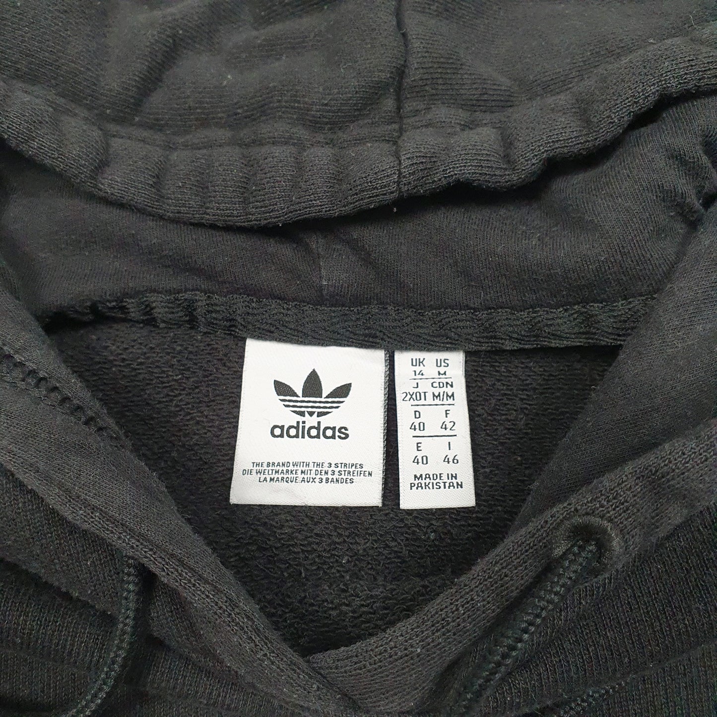 Womens Black Adidas Spellout Hoodie Jumper