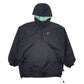 Womens Black Nike Vintage 90s Reversible Crewneck Coat