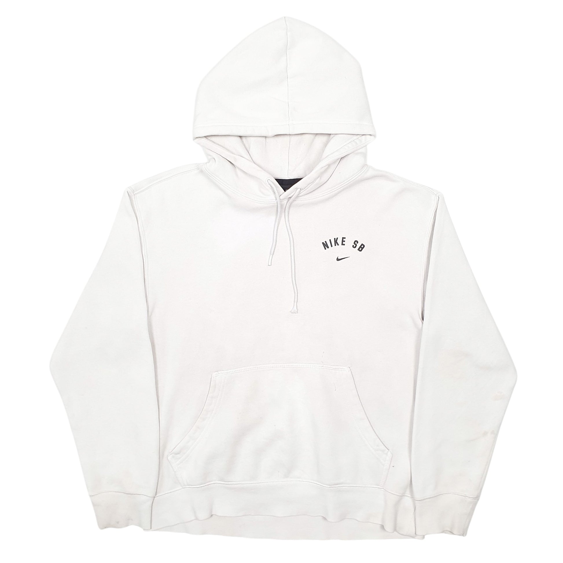 Mens White Nike Sb Skateboarding Spellout Hoodie Jumper