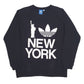 Mens Black Adidas New York Crewneck Jumper