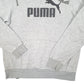 Mens Grey Puma Spellout Hoodie Jumper