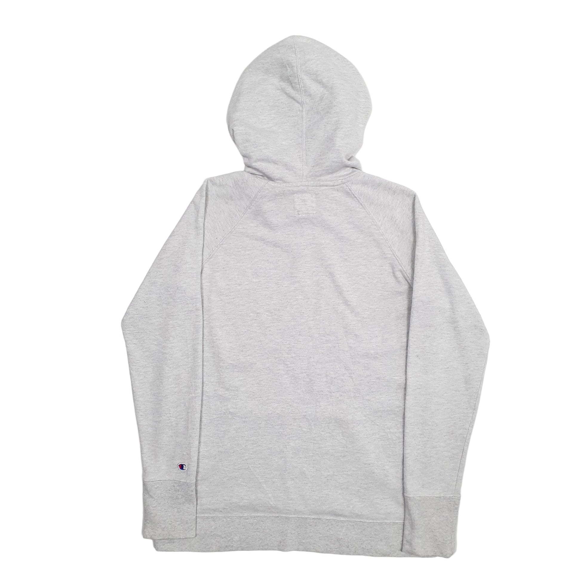 Mens Grey Champion Spellout Hoodie Jumper