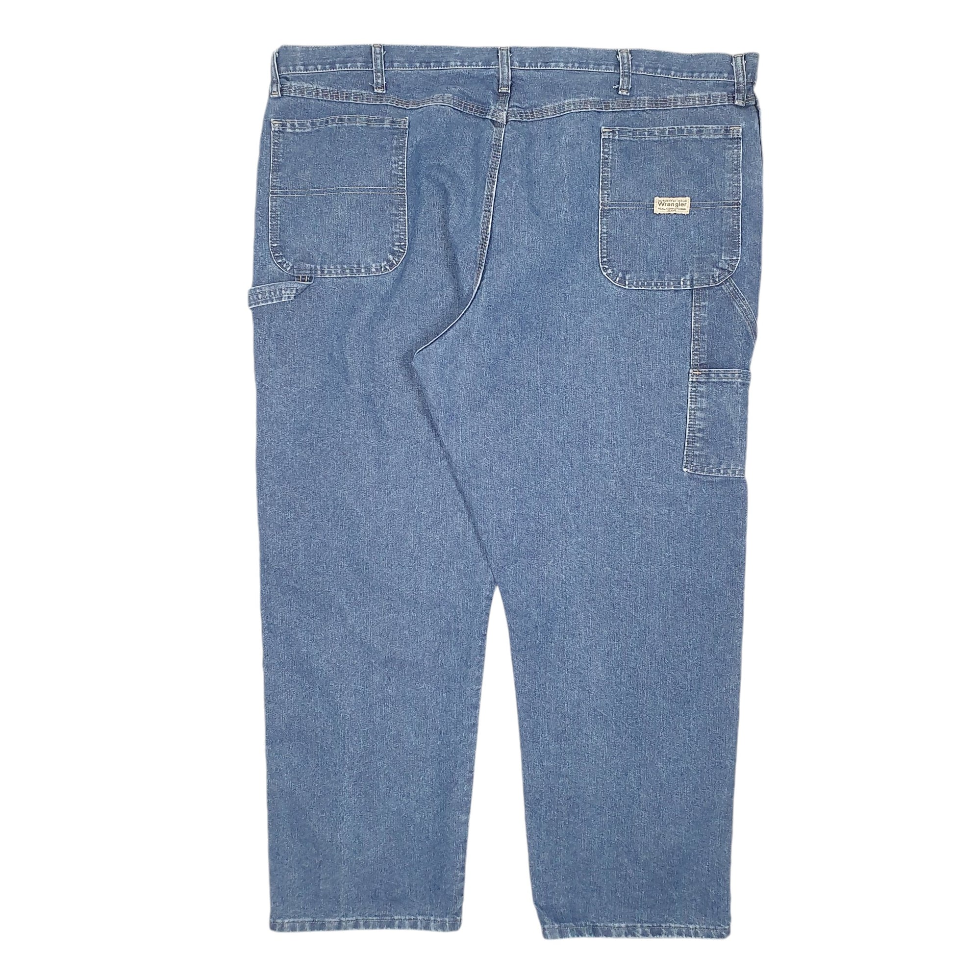 Mens Blue Wrangler Carpenter Pants Workwear Casual JeansW46 L30