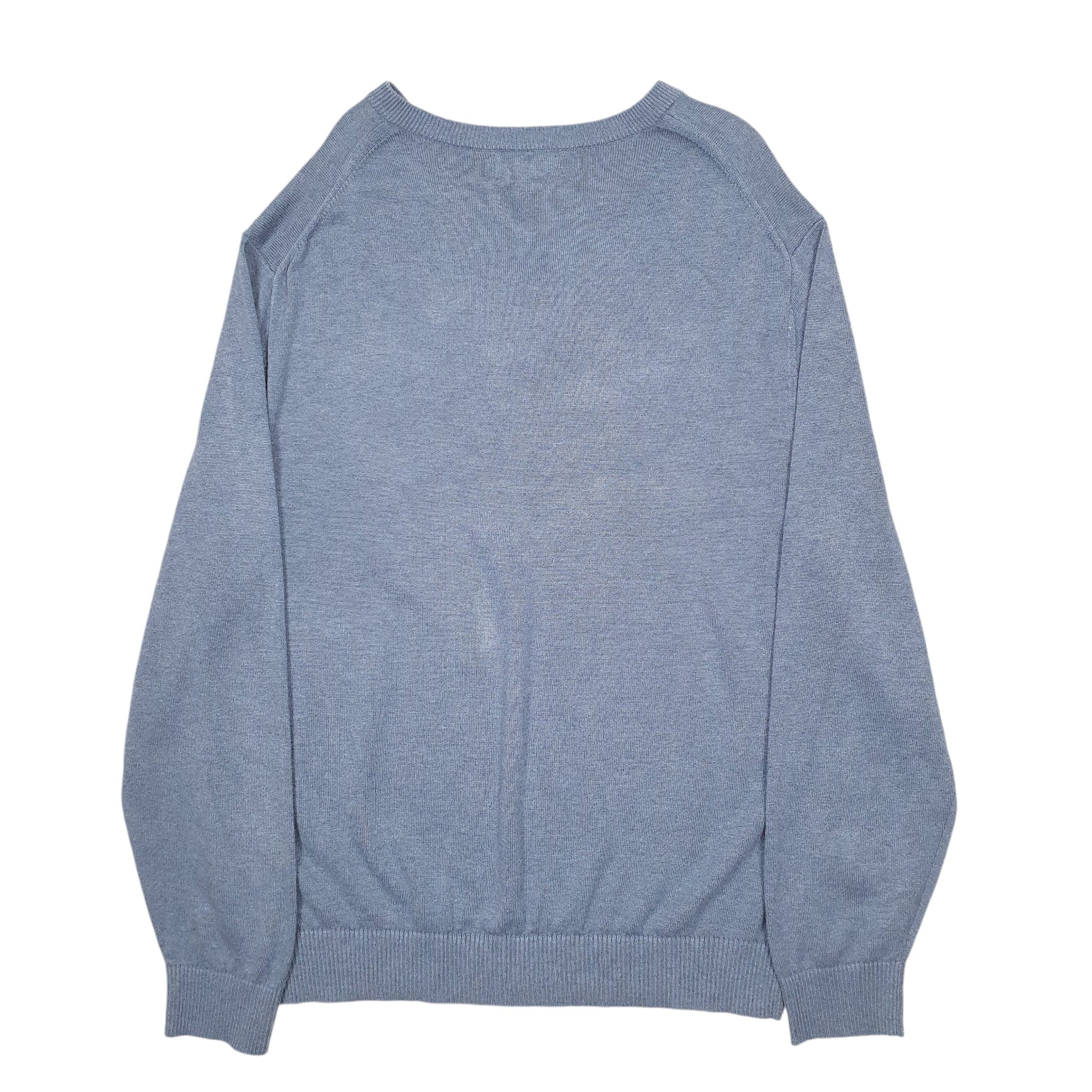 Mens Blue Nautica Knit Crewneck Jumper