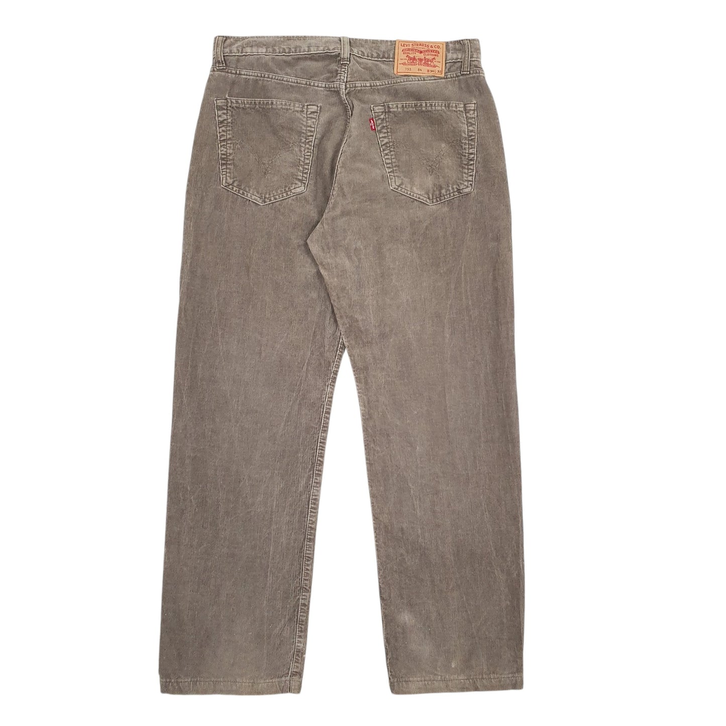 Mens Grey Levis  Corduroy Trousers