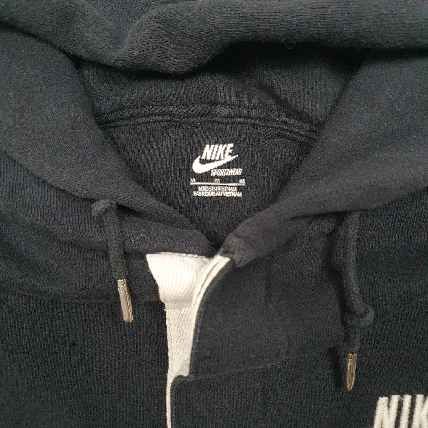 Womens Black Nike Button Sportswear Hoodie Jumper